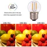6x G40 LED Filament Lampen 1W E27 Warm Wit - 26% Korting!