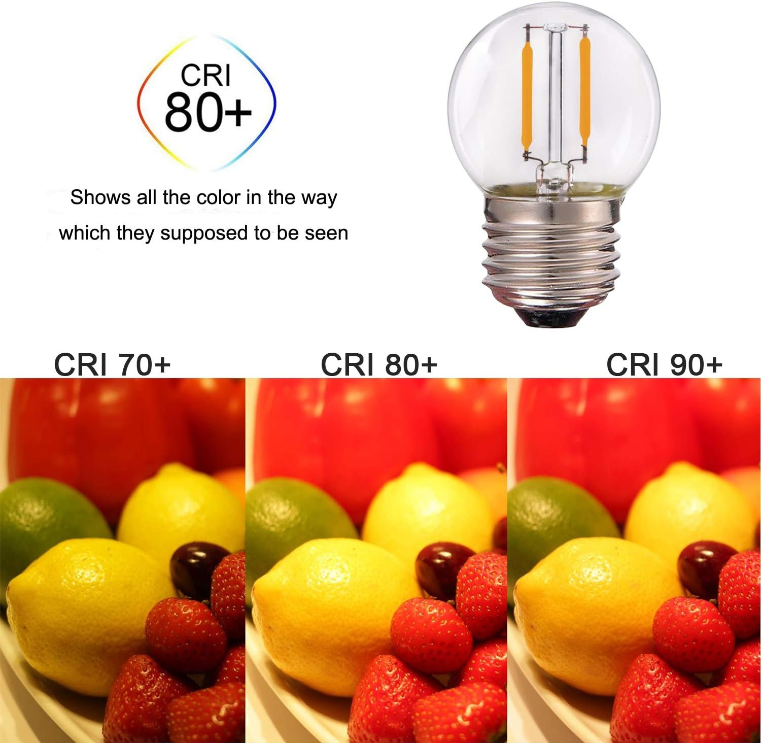 6x G40 LED Filament Lampen 1W E27 Warm Wit - 26% Korting!
