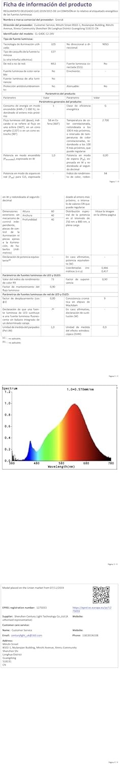 6x G40 LED Filament Lampen 1W E27 Warm Wit - 26% Korting!