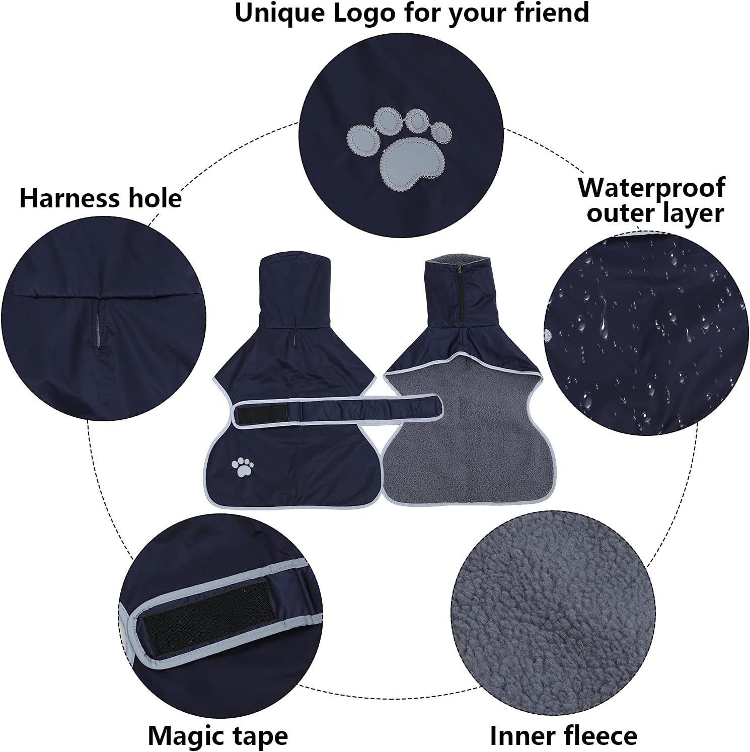 Geyecete Winterjas Greyhounds Marineblauw - 28% Korting - Maat L