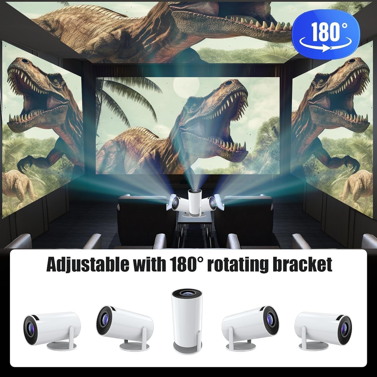 Draagbare Mini Beamer - Android 13, WiFi 6, 4K Ondersteuning - 29% Korting