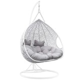 Dubbele Hangstoel Wit met Frame - 60% Korting