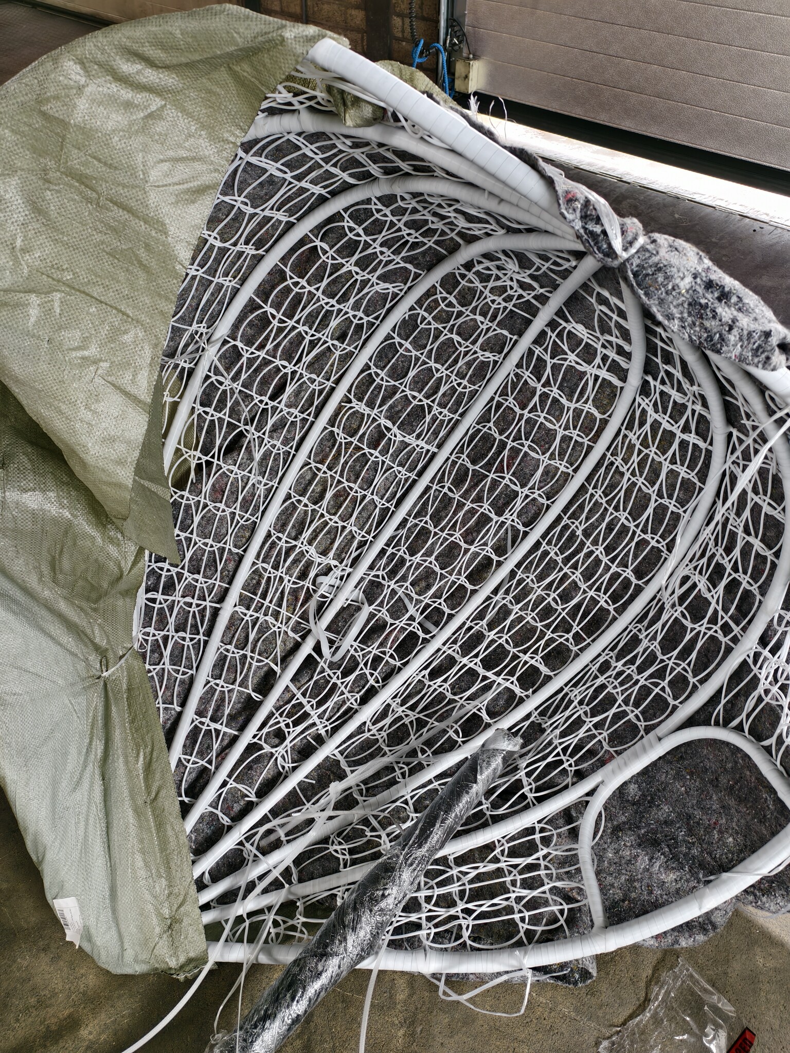 Dubbele Hangstoel Wit met Frame - 60% Korting