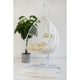 Dubbele Hangstoel Wit met Frame - 60% Korting