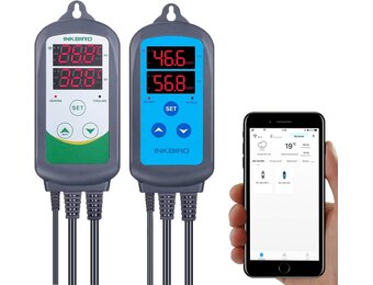 Inkbird Combinatie Kit: WiFi Temperatuurcontroller ITC-308 & WiFi Vochtigheidsregelaar IHC-200