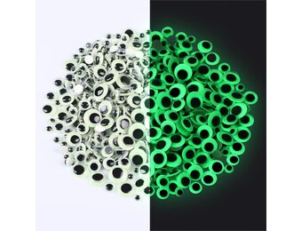 Glow-in-the-dark Wiebelogen: 500 Stuks Knutselplezier (29% Korting)