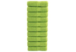 vidaXL SOLUND Washandjes - Appelgroen (10 stuks, 30x30 cm, 600 g/m²) - 50% Korting