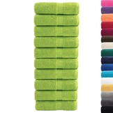 vidaXL SOLUND Washandjes (10 stuks) - Appelgroen, 30x30cm - 28% Korting!