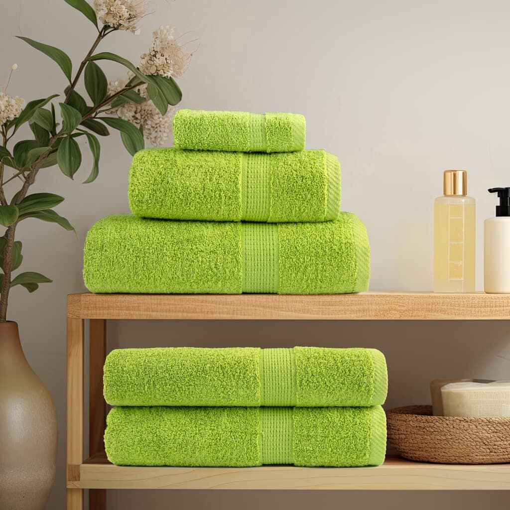 vidaXL SOLUND Washandjes (10 stuks) - Appelgroen, 30x30cm - 28% Korting!