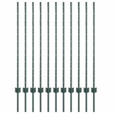vidaXL Hekpalen (22 stuks) - Groen Staal 120 cm - 34% Korting