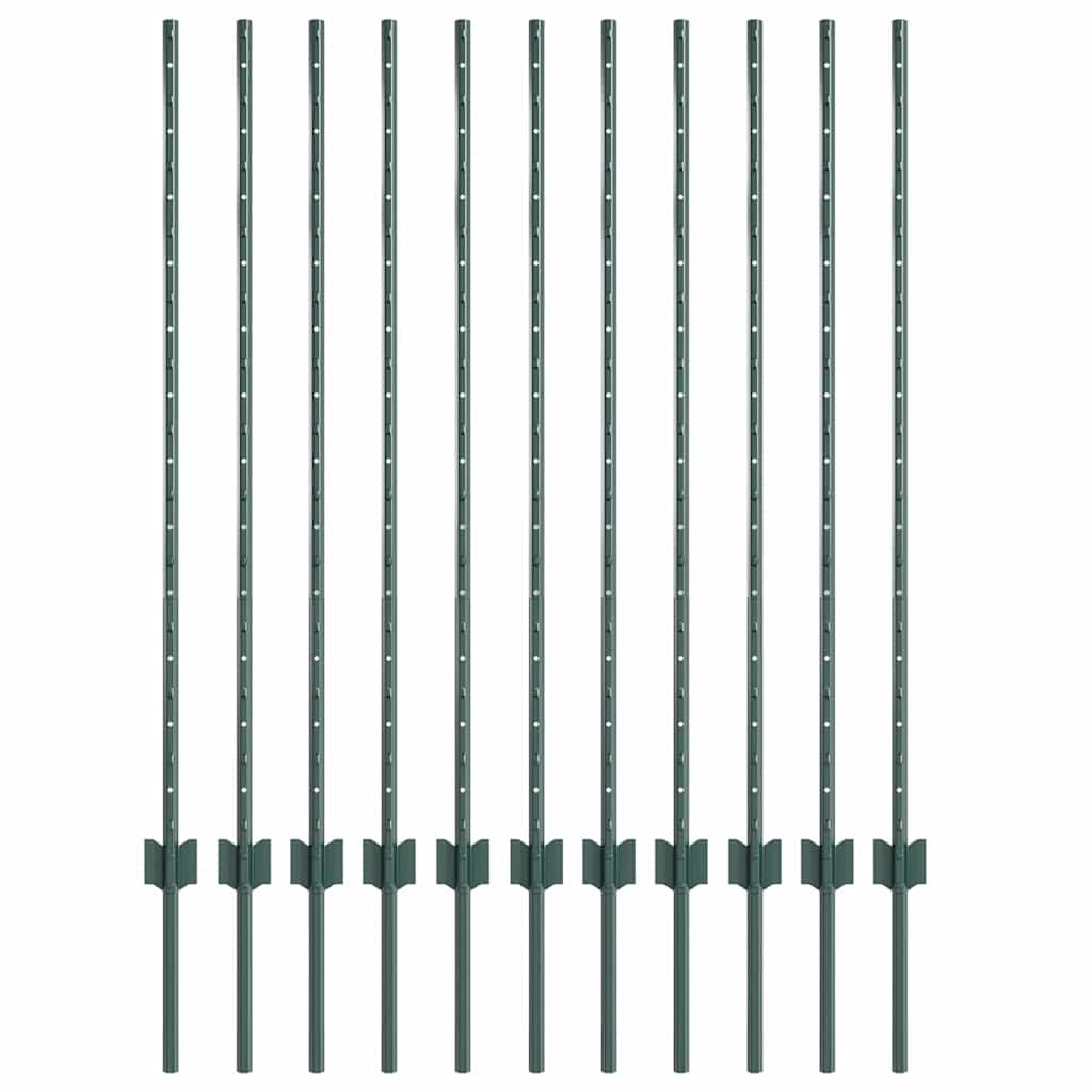 vidaXL Hekpalen (22 stuks) - Groen Staal 120 cm - 34% Korting