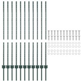 vidaXL Hekpalen (22 stuks) - Groen Staal 120 cm - 34% Korting