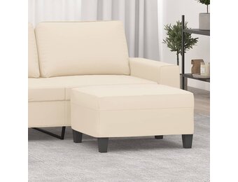Voetenbank 70x55x41 cm Microvezel Beige - 34% Korting!