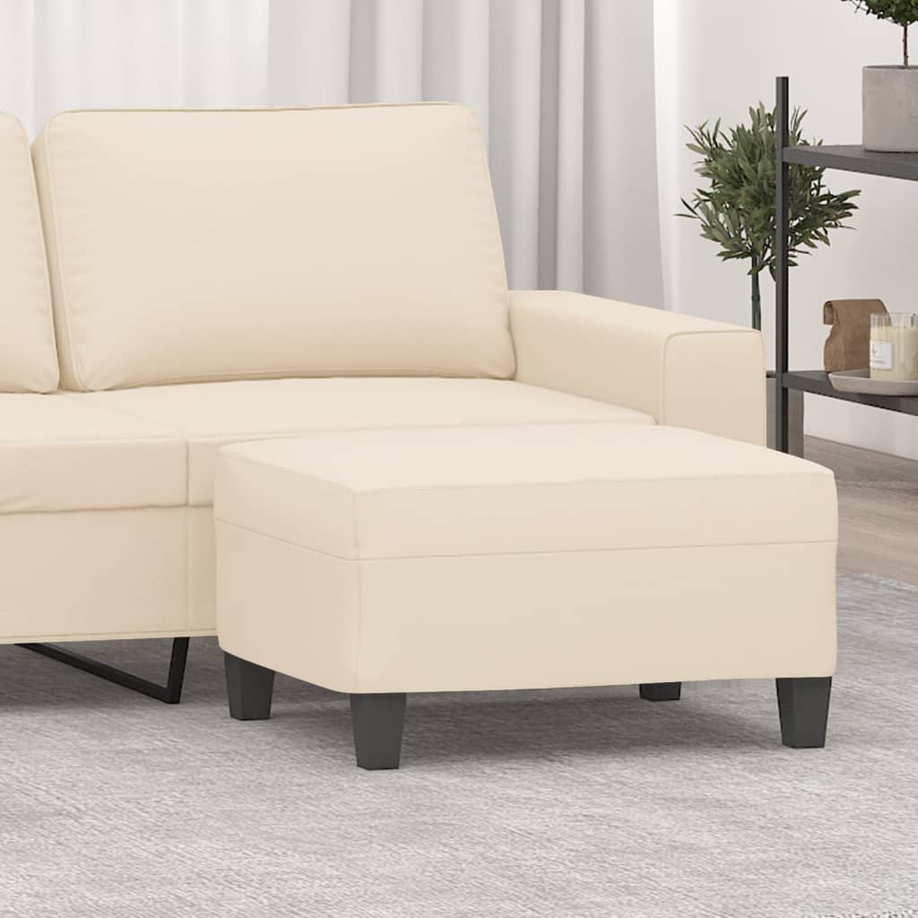 Voetenbank 70x55x41 cm Microvezel Beige - 34% Korting!