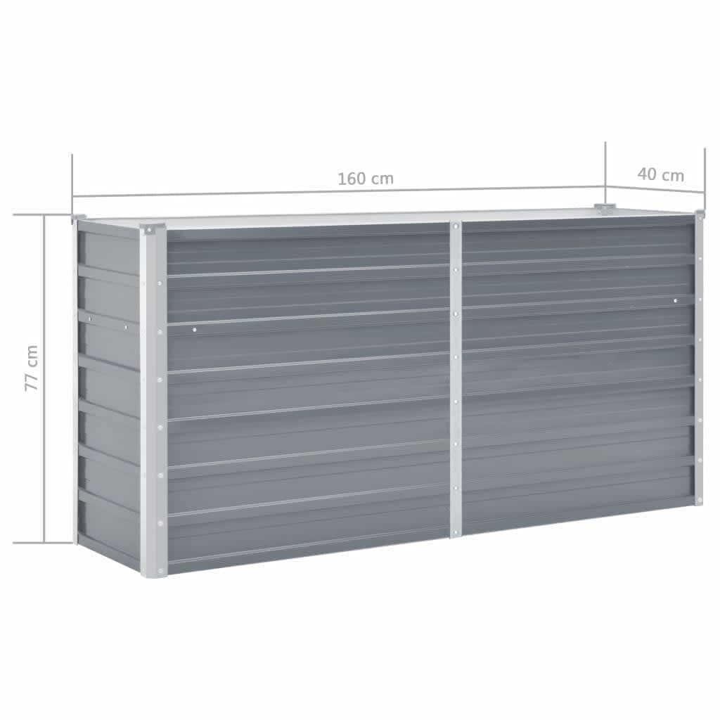 Verhoogde Plantenbak 160x40x77 cm Gegalvaniseerd Staal - 42% Korting!