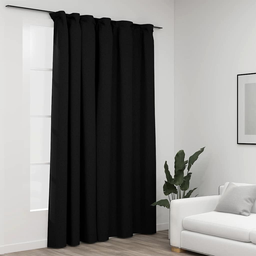 VidaXL Gordijn Linnen-look Verduisterend 290x245 cm Antraciet (-33%)