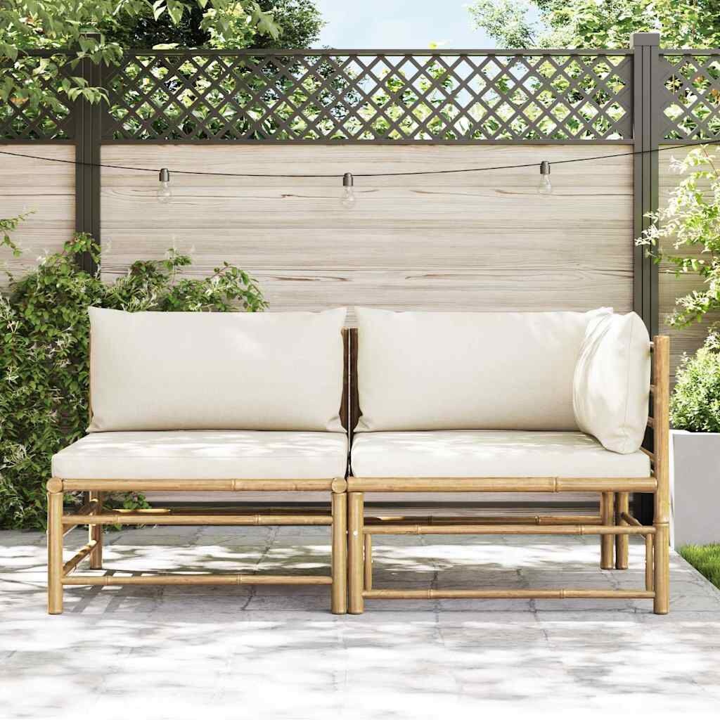 VidaXL Bamboe Loungeset met Kussens - 35% Korting