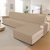 Geretourneerde Hoekbankhoes L-vormig 210cm Khaki - 33% Korting!