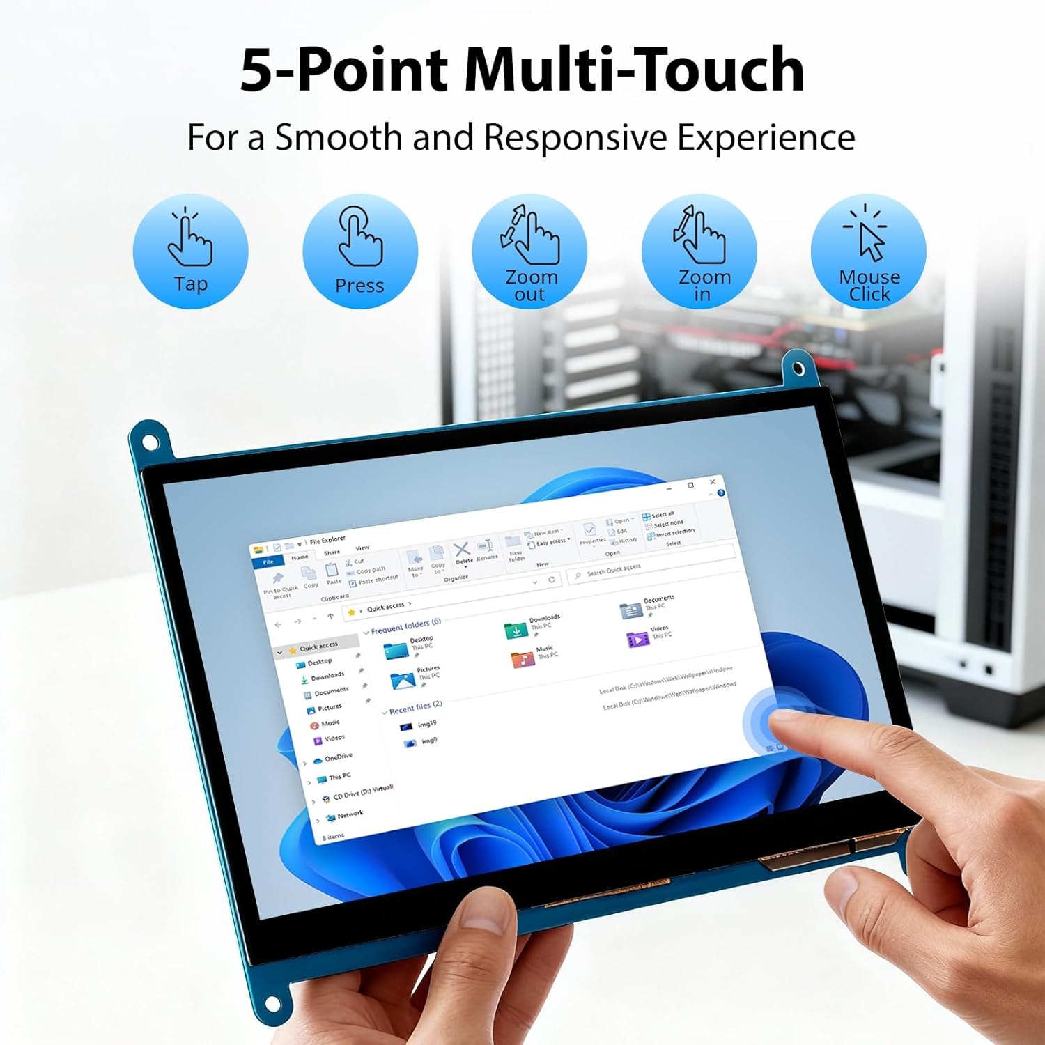 ELECROW 7" Touchscreen Monitor: 34% Korting!