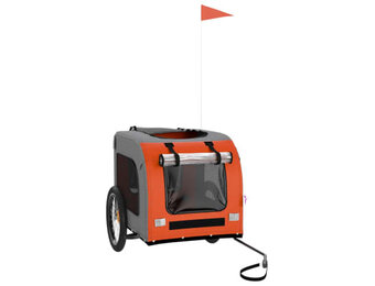 VidaXL Hondenfietstrailer - Oranje/Grijs - 29% Korting!