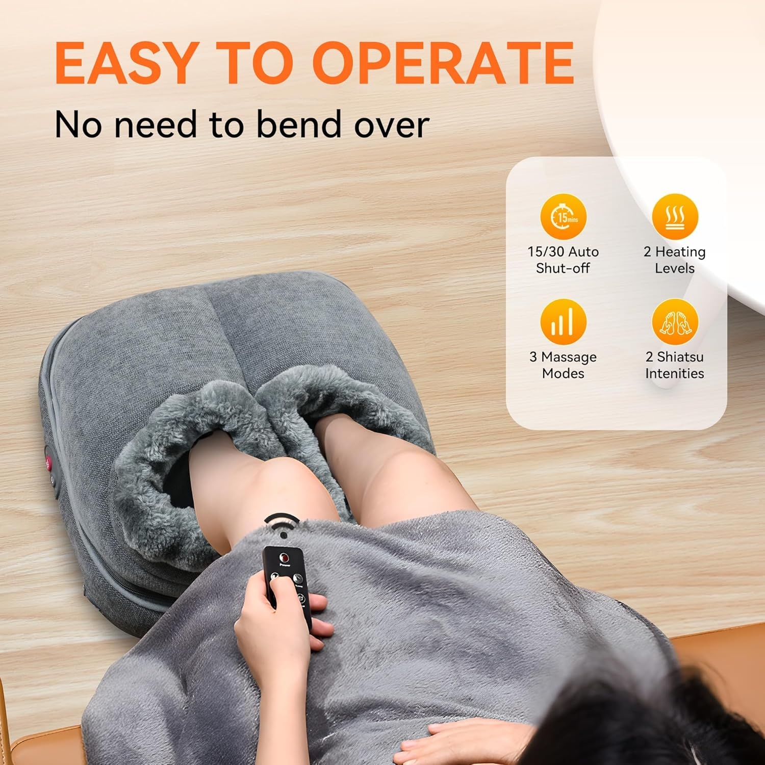 Snailax Voetmassageapparaat met shiatsu