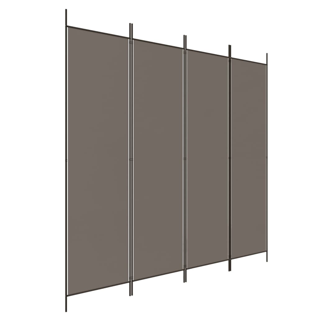 vidaXL Kamerscherm 4 panelen 200x220cm Antraciet - 29% Korting