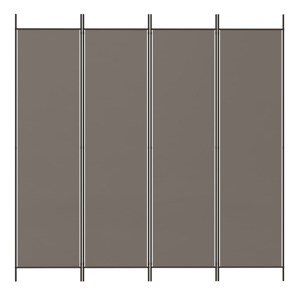 vidaXL Kamerscherm 4 panelen 200x220cm Antraciet - 29% Korting
