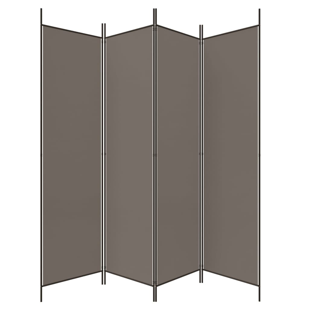 vidaXL Kamerscherm 4 panelen 200x220cm Antraciet - 29% Korting