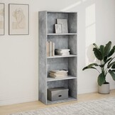 VidaXL Boekenkast Betongrijs - 60x30x152 cm - 34% Korting