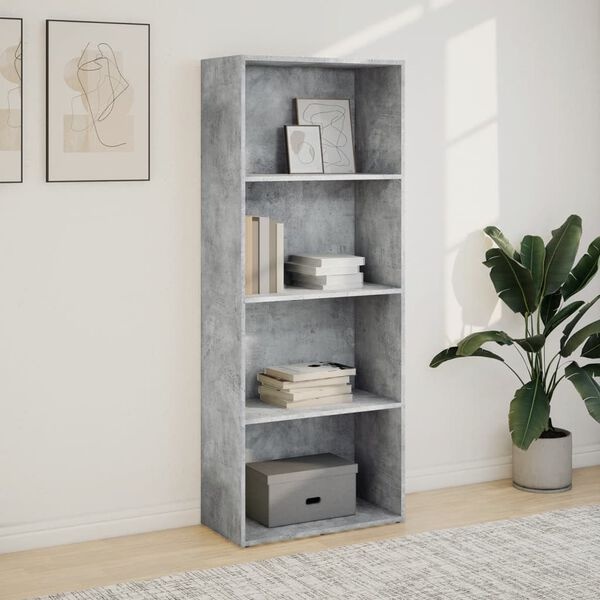 VidaXL Boekenkast Betongrijs - 60x30x152 cm - 34% Korting