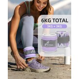 Sportneer Enkel-/Armgewichten Lila 2x3kg - 28% Korting!