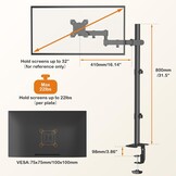 Monitorarm Zwart 33% Korting | Tot 32" | 80cm Hoog | Flexibel