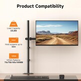 Monitorarm Zwart 33% Korting | Tot 32" | 80cm Hoog | Flexibel