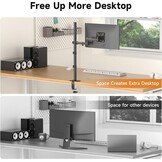 Monitorarm Zwart 33% Korting | Tot 32" | 80cm Hoog | Flexibel