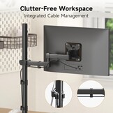 Monitorarm Zwart 33% Korting | Tot 32" | 80cm Hoog | Flexibel