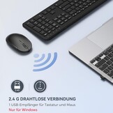 Seenda Ergonomisch Draadloos Toetsenbord & Muis Set (Zwart, QWERTZ) - 29% Korting!