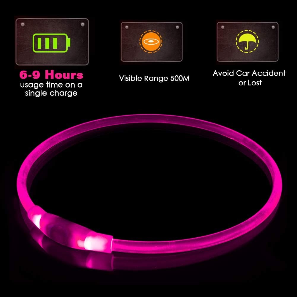 2x LED Hondenhalsbanden Oplaadbaar - Waterdicht - 29% Korting