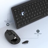 Seenda Ergonomisch Draadloos Toetsenbord & Muis Set (Zwart, QWERTZ) - 29% Korting!