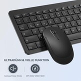 Seenda Ergonomisch Draadloos Toetsenbord & Muis Set (Zwart, QWERTZ) - 29% Korting!