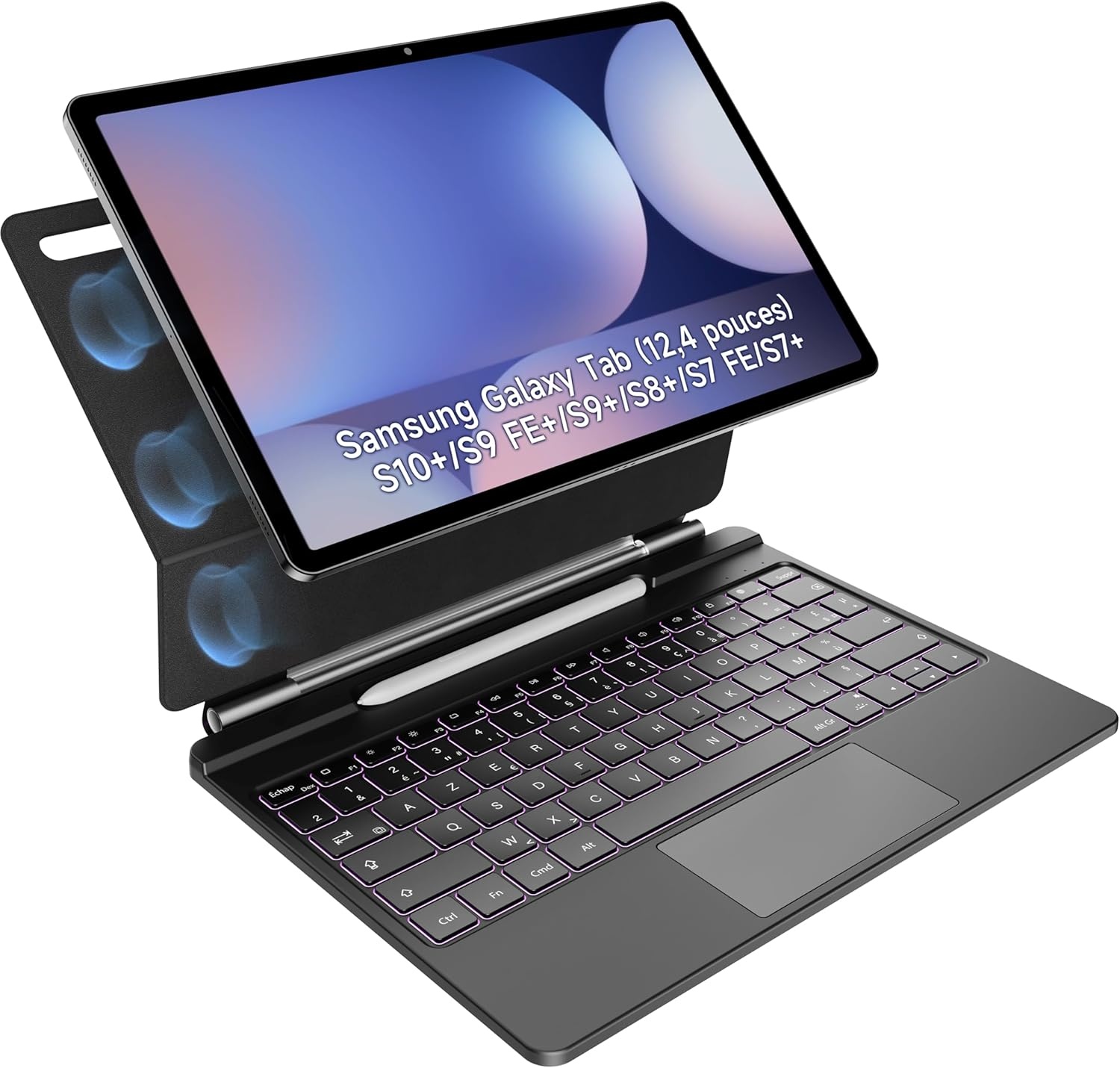 HOU Toetsenbordhoes met Trackpad AZERTY - Samsung Tab 12.4" (27% korting)