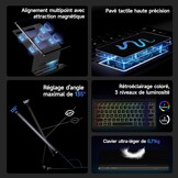 HOU Toetsenbordhoes met Trackpad AZERTY - Samsung Tab 12.4" (27% korting)