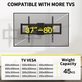 Alphamount TV-muurbeugel 37-80" - Zwenkbaar & Kantelbaar met 34% Korting