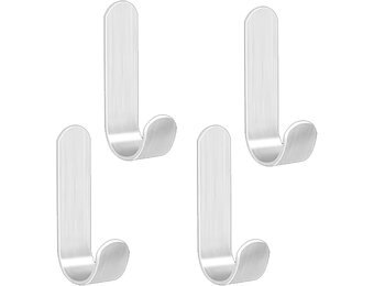 Zelfklevende RVS Wandhaken | 4 Stuks | -22%