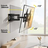 Alphamount TV-muurbeugel 37-80" - Zwenkbaar & Kantelbaar met 34% Korting