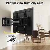 Alphamount TV-muurbeugel 37-80" - Zwenkbaar & Kantelbaar met 34% Korting