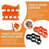 EASJOY Hand Grip Trainer Set met Vingerversterker en Polsbal – 9 Delig