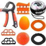 EASJOY Hand Grip Trainer Set met Vingerversterker en Polsbal – 9 Delig