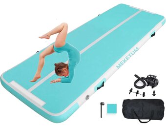 Opblaasbare Gymnastiekmat Air Turn Track - Groen (3m) - 30% Korting!