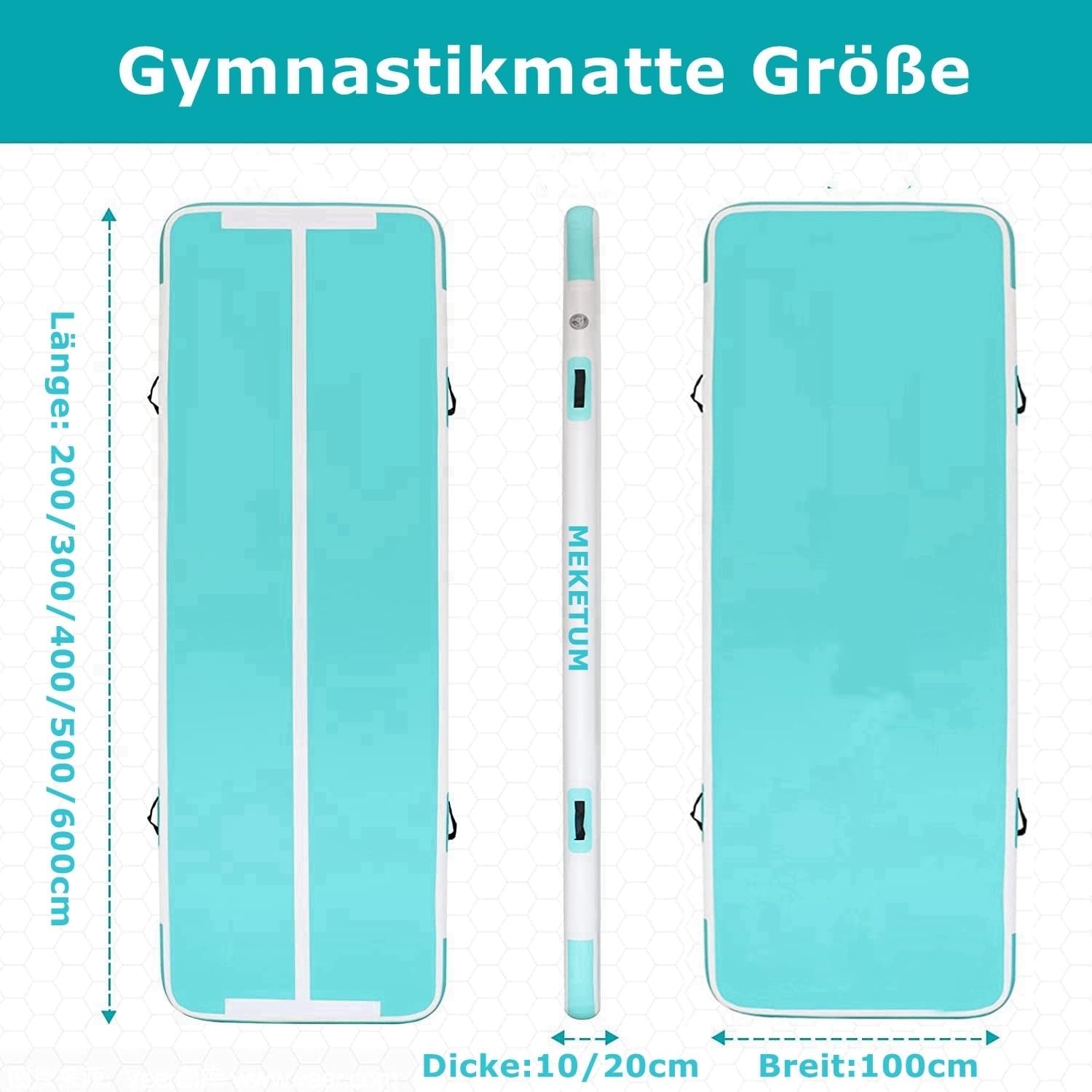 Opblaasbare Gymnastiekmat Air Turn Track - Groen (3m) - 30% Korting!
