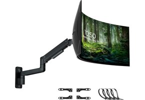 Monitor Arm Wandbeugel Zwart 17-49" Ultrawide, 53% Korting